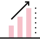 Ícone de um gráfico com tendencia de alta